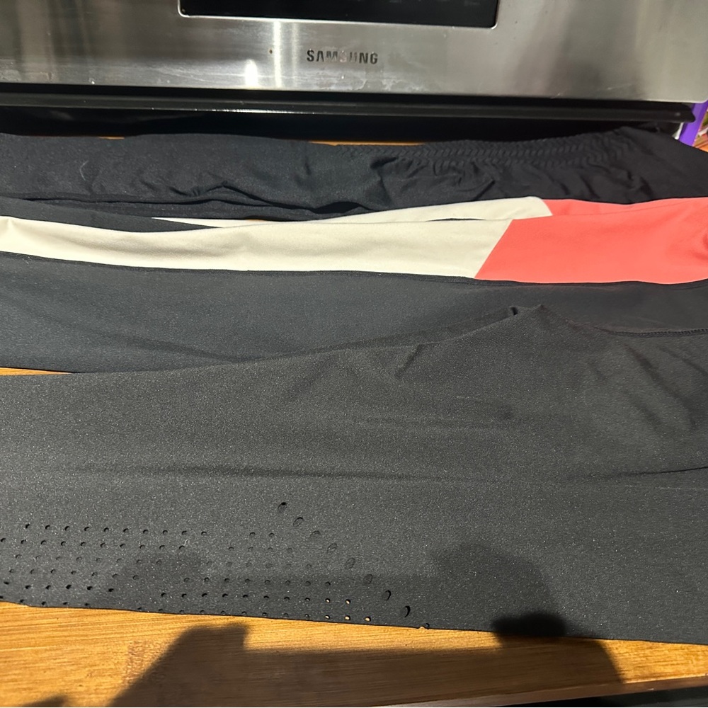 Black and Red Athletic Leggings
